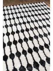 Novogratz Black Retro Shaggy Stocking Rug - Image 3 of 6