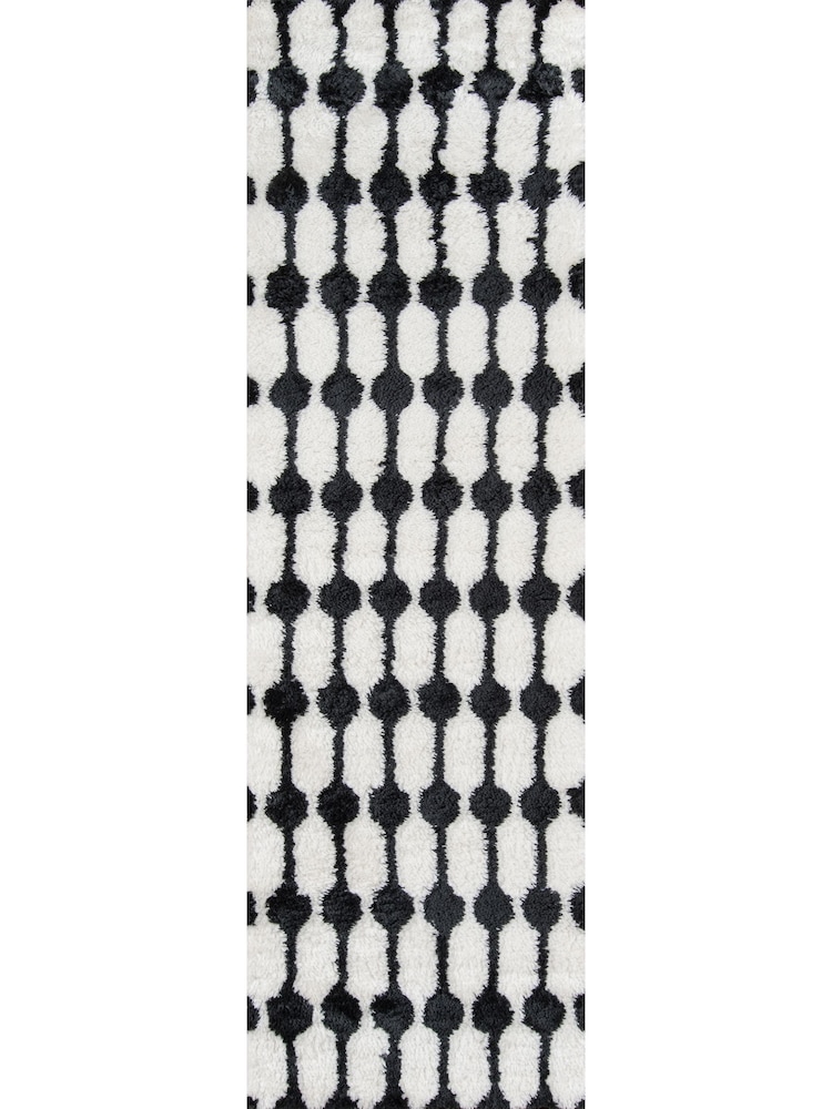 Novogratz Black Retro Shaggy Stocking Rug - Image 6 of 6