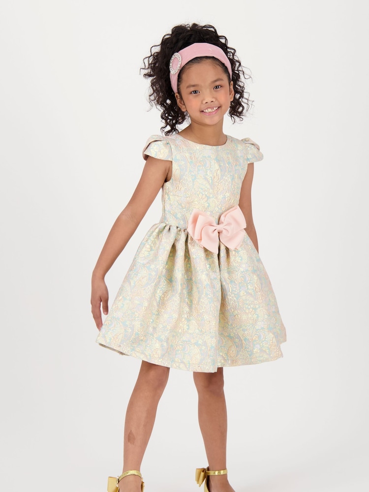 Angels Face Green Madison Metallic Paisley Dress - Image 2 of 6