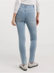 JD Williams Blue High Waist Super Soft Slim Leg Denim Jeans - Image 2 of 5