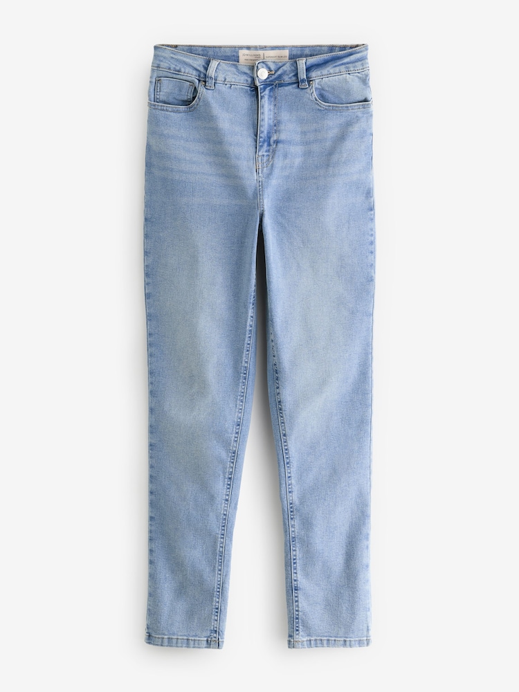 JD Williams Blue High Waist Super Soft Slim Leg Denim Jeans - Image 5 of 5