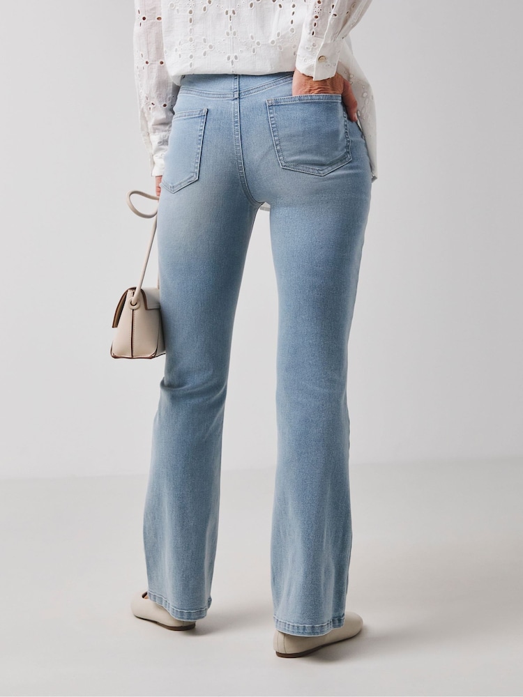 JD Williams Blue Chrome High Waist Supersoft Bootcut Jeans - Image 2 of 4