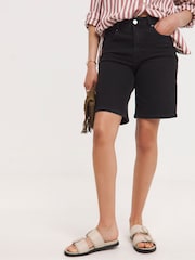 JD Williams Black Denim Bermuda Shorts - Image 3 of 4