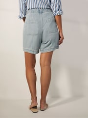 JD Williams Blue TENCEL™ Lyocell Shorts - Image 2 of 4