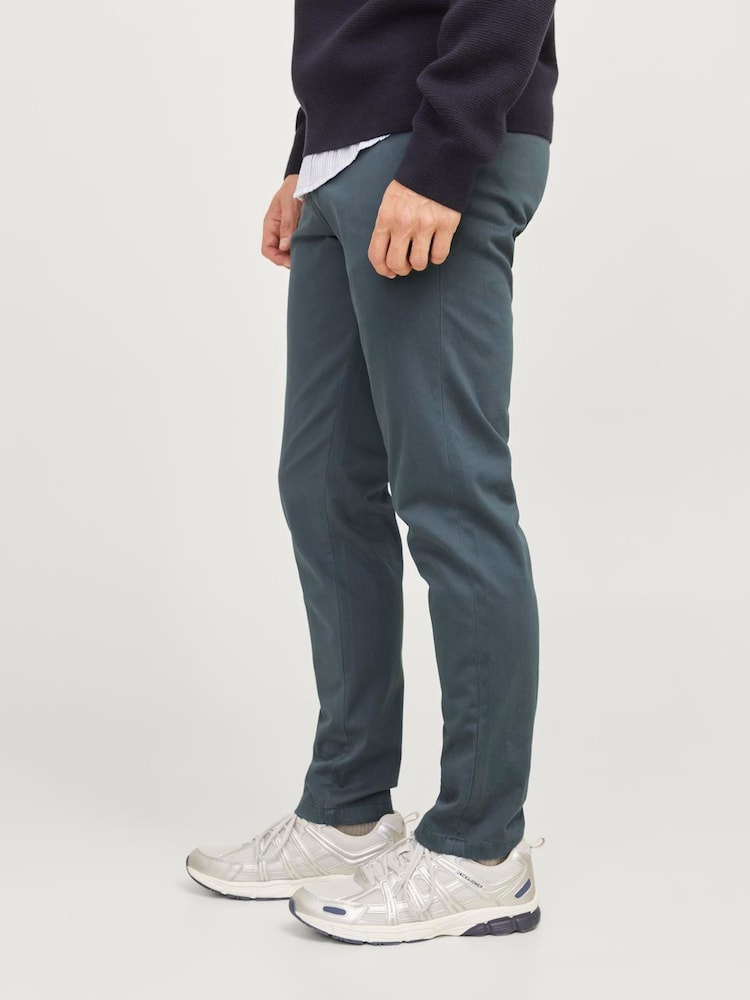 Schieferblau - JACK & JONES Slim Fit Marco Chino Trousers - Bild 1 von 7
