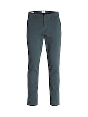 Schieferblau - JACK & JONES Slim Fit Marco Chino Trousers - Bild 6 von 7