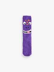 Green/Purple Pattern Cosy Bed Socks 2 Pack - Image 4 of 6