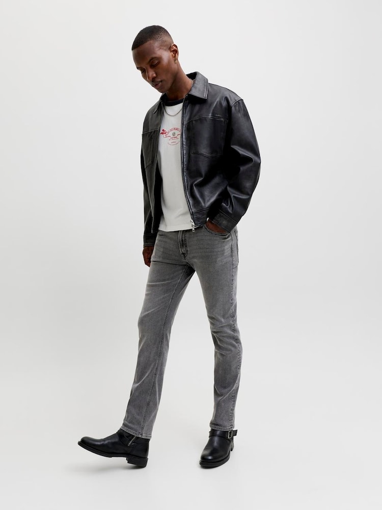 Γκρι - JACK & JONES Τζιν Clark σε ίσια γραμμή - Εικόνα 2 από 7