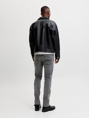 Γκρι - JACK & JONES Τζιν Clark σε ίσια γραμμή - Εικόνα 3 από 7