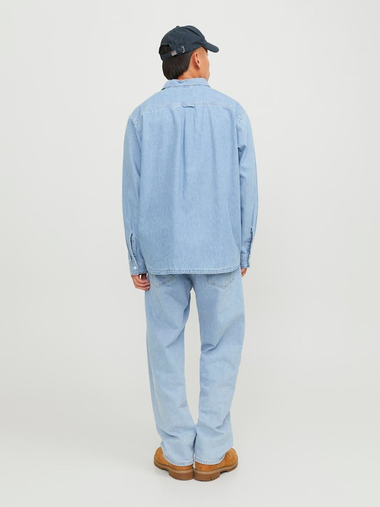 JACK & JONES Pale Blue Alex Baggy Fit Jeans - Image 2 of 7 JACK & JONES Pale Blue Alex Baggy Fit Jeans - Image 2 of 7