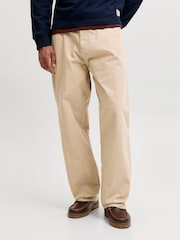 Krem - JACK & JONES Alex Baggy Fit Arbeidsbukser - Bilde 1 av 10