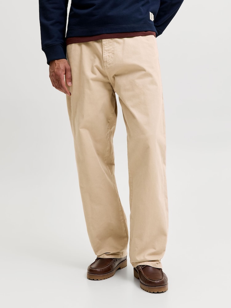 Krem - JACK & JONES Alex Baggy Fit Arbeidsbukser - Bilde 1 av 10