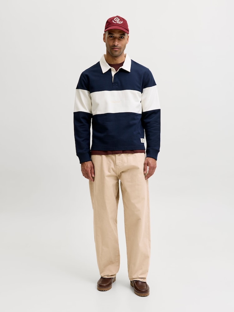 Krem - JACK & JONES Alex Baggy Fit Arbeidsbukser - Bilde 2 av 10