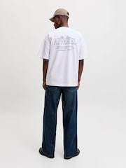 JACK & JONES White Oversized Back Graphic T-Shirt - Image 4 of 8