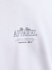 JACK & JONES White Oversized Back Graphic T-Shirt - Image 7 of 8