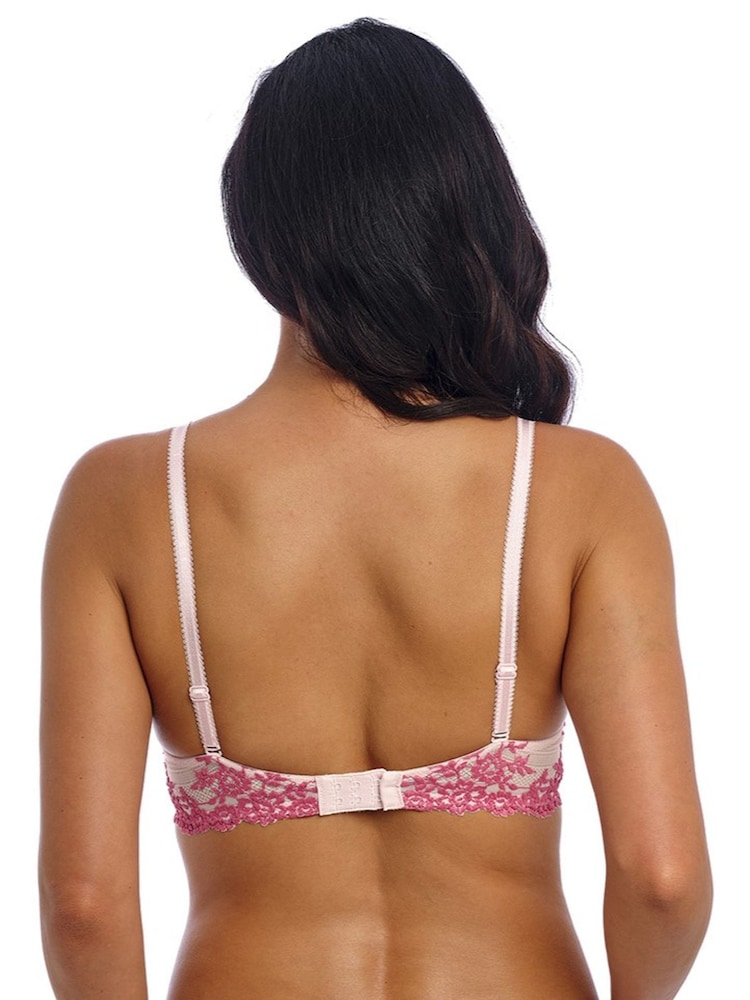 Wacoal Pink Ballet Slipper Chateau Embrace Lace Plunge Underwire Bra - Image 2 of 6