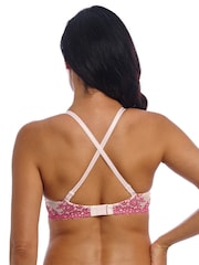Wacoal Pink Ballet Slipper Chateau Embrace Lace Plunge Underwire Bra - Image 4 of 6