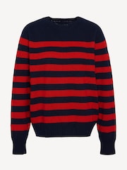 Barbour® x Alexa Chung Navy/Red Jumper - Image 6 of 6