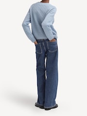Barbour® x Alexa Chung Light Blue Cardigan - Image 3 of 6