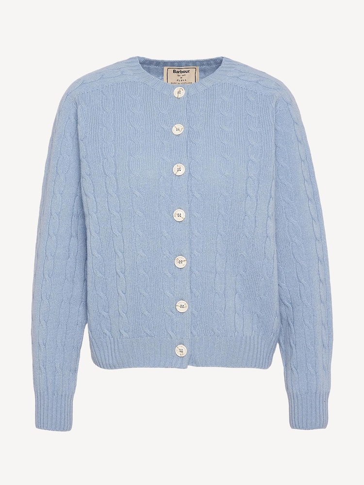 Barbour® x Alexa Chung Light Blue Cardigan - Image 4 of 4