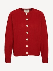 Barbour® x Alexa Chung Red Cardigan - Image 6 of 6