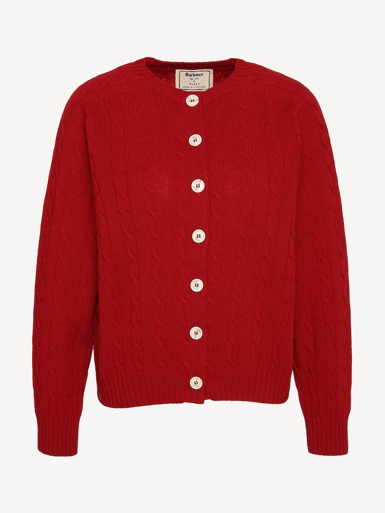 Barbour® x Alexa Chung Red Cardigan - Image 6 of 6