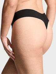 Victoria's Secret Black Thong Shine Trim Knickers - Image 2 of 3