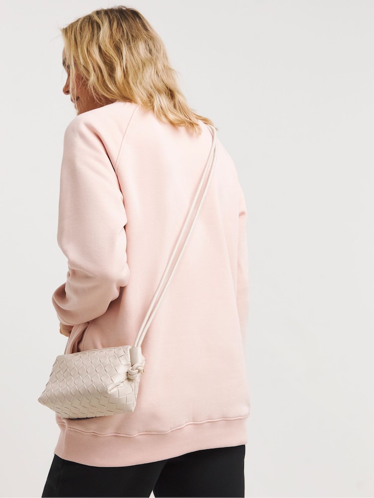 JD Williams Pink Crew Neck Side Pocket Longline Sweatshirt - Image 2 of 5 JD Williams Pink Crew Neck Side Pocket Longline Sweatshirt - Image 2 of 5