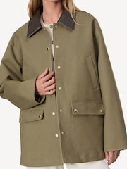 Rag & Bone Green Cassidy Barn Jacket - Image 1 of 5