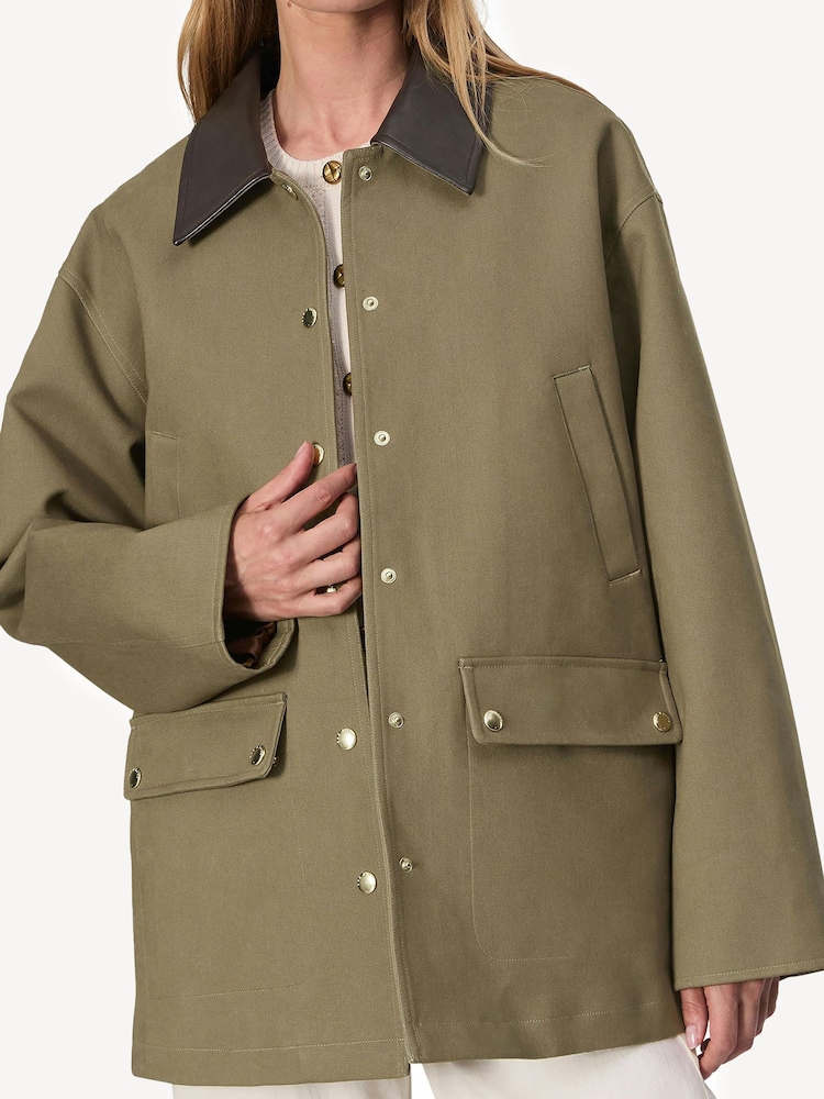 Rag & Bone Green Cassidy Barn Jacket - Image 1 of 5