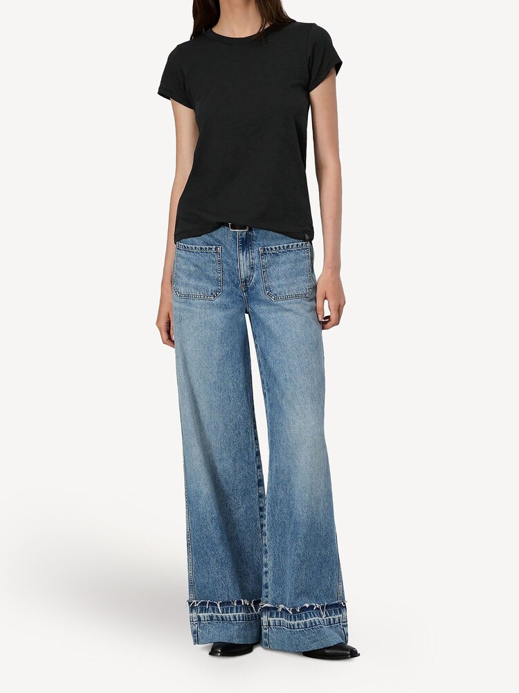 Rag & Bone Black The Slub T-Shirt - Image 1 of 5