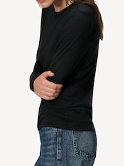 Rag & Bone Black The Slub Long Sleeve T-Shirt - Image 4 of 5