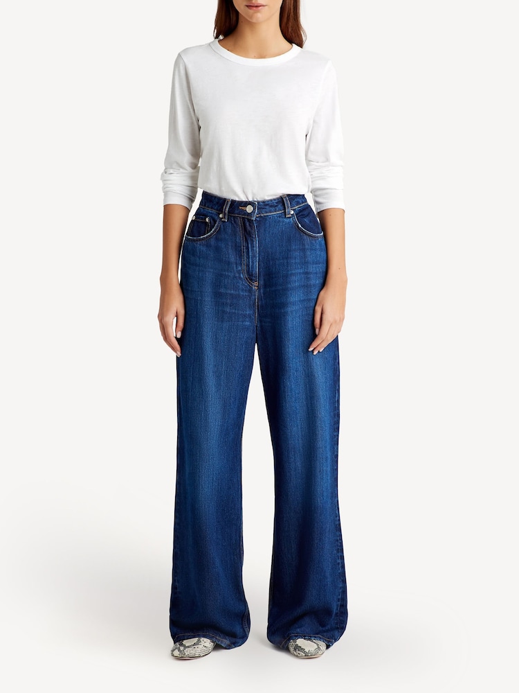 Rag & Bone White The Slub Long Sleeve T-Shirt - Image 1 of 7