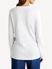 Rag & Bone White The Slub Long Sleeve T-Shirt - Image 2 of 7