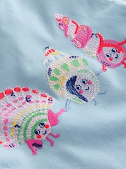 Boden Blue Shell Superstitch Logo 100% Cotton T-Shirt - Image 3 of 3