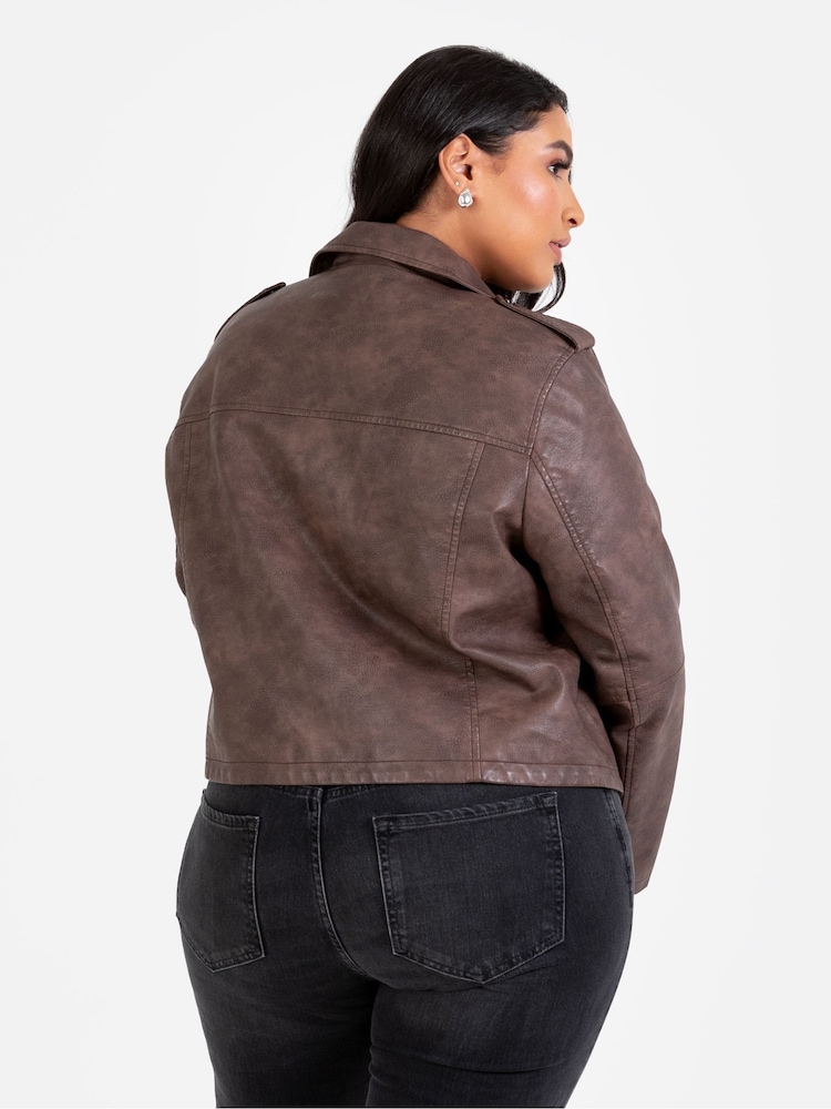 Lovedrobe Soft Pu Biker Black Jacket - Image 4 of 4