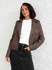 Lovedrobe Soft Pu Biker Black Jacket - Image 1 of 6