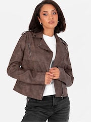 Lovedrobe Soft Pu Biker Black Jacket - Image 3 of 6