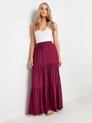 Long Tall Sally Pink Crinkle Tieder Skirt - Image 1 of 5