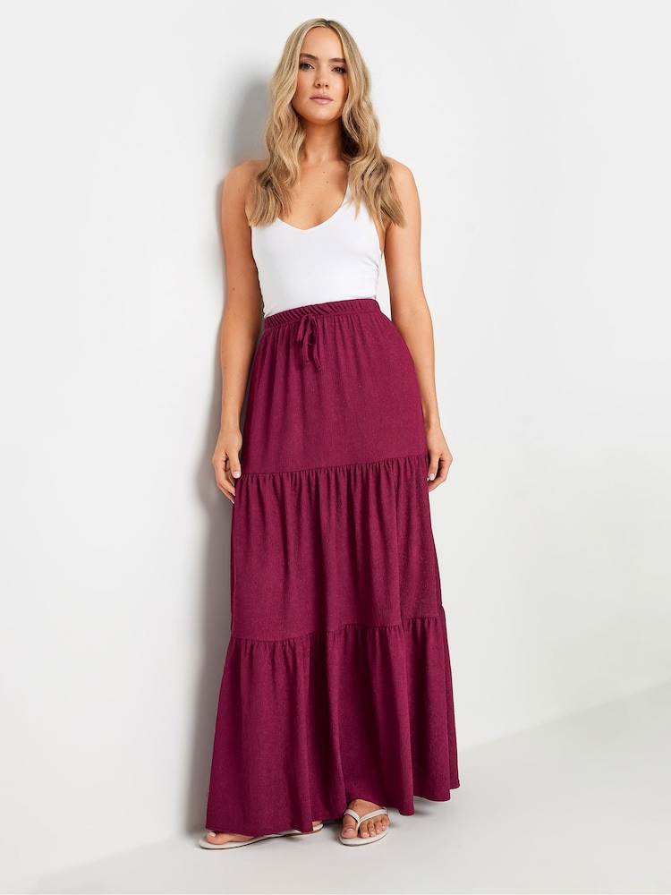 Long Tall Sally Pink Crinkle Tieder Skirt - Image 1 of 5