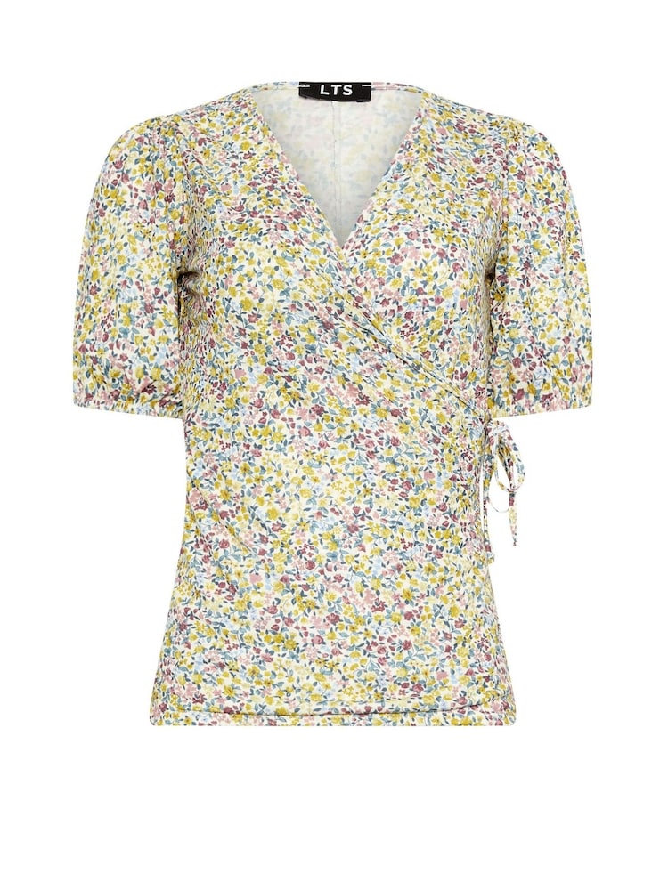 Amarillo - Long Tall Sally Puff Sleeve Wrap Top - Imagen 5 de 5 Amarillo - Long Tall Sally Puff Sleeve Wrap Top - Imagen 5 de 5