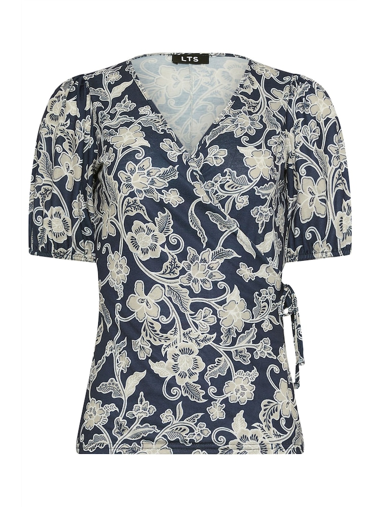Azul - Long Tall Sally Puff Sleeve Wrap Top - Imagen 5 de 5 Azul - Long Tall Sally Puff Sleeve Wrap Top - Imagen 5 de 5