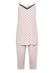 Yours Curve Pink Sparkly Star Cami Top Pyjamas Set - Image 5 of 5