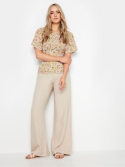 Long Tall Sally Natural Flutter Sleeve Tea Top - Image 2 of 5
