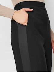 Long Tall Sally Black Satin Side Stripe Trousers - Image 4 of 5