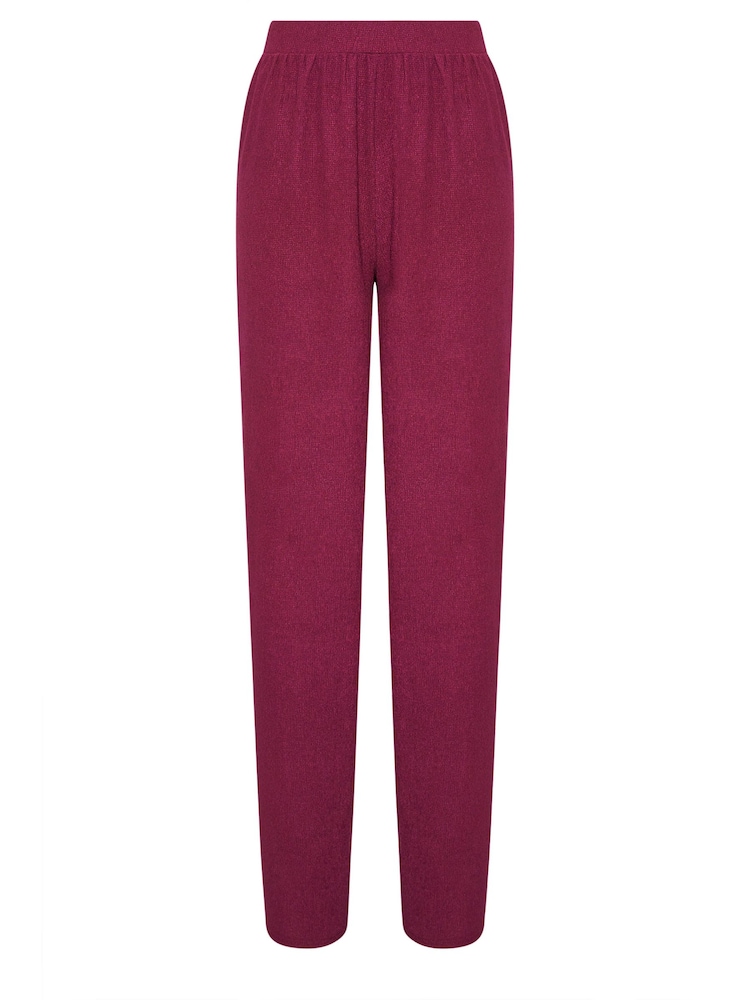 Long Tall Sally Pink Textured Trousers - Image 6 of 6