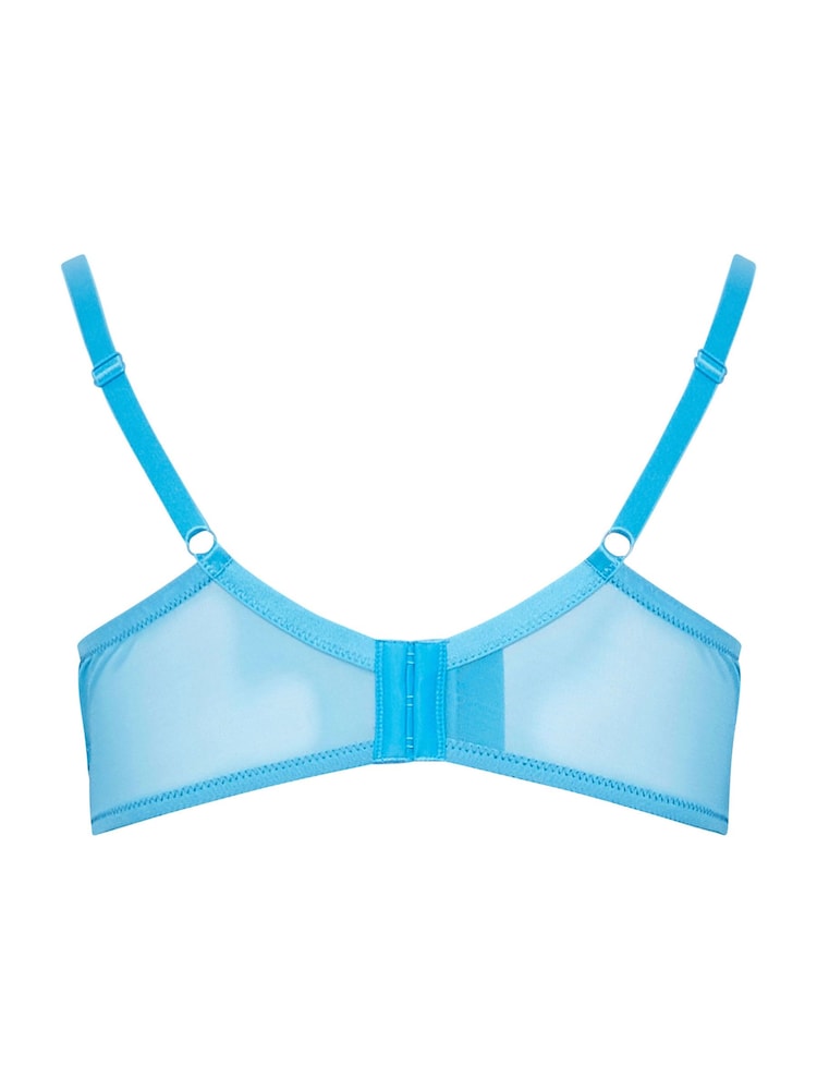 Yours Curve Blue Lace Detail Padded Bra - Image 5 of 5