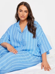 Yours Curve Double Cloth 100% Cotton Pyjamas Set - صورة 4 من 5