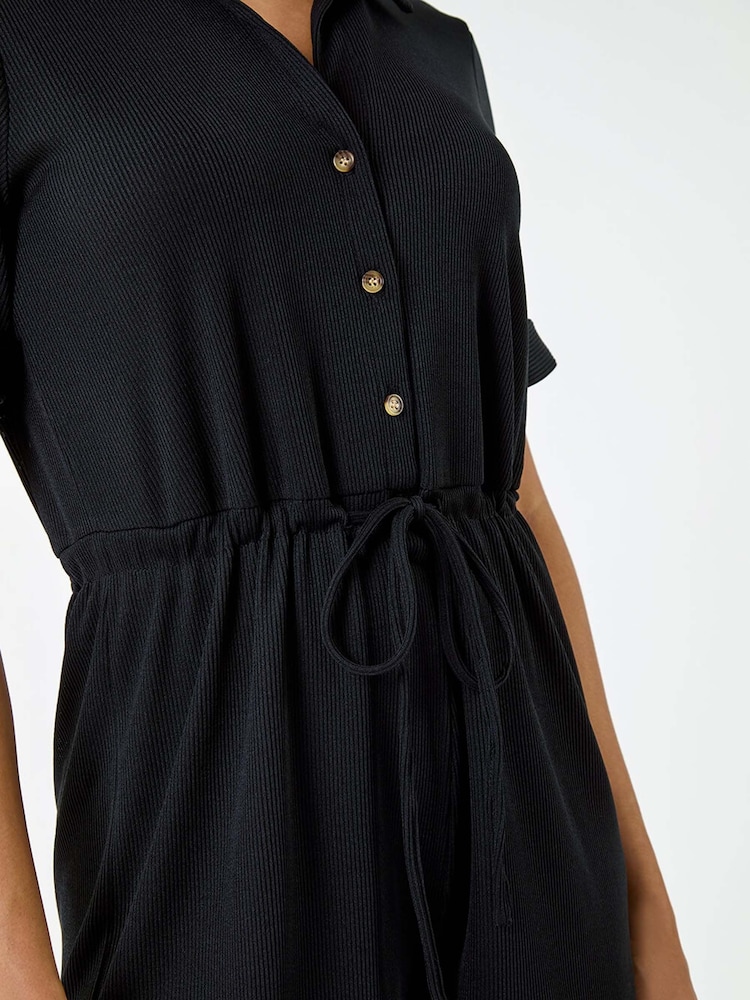 Roman Plain Ribbed Stretch Playsuit - Imagen 6 de 6 Roman Plain Ribbed Stretch Playsuit - Imagen 6 de 6