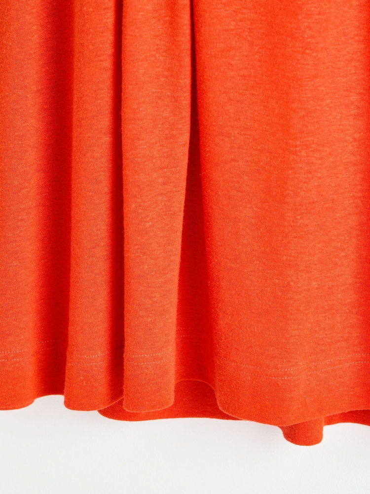 Oliver Bonas Orange Linen Blend Halter Neck Top - Image 8 of 8 Oliver Bonas Orange Linen Blend Halter Neck Top - Image 8 of 8